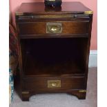 PAIR OF MAHOGANY CAMPAIGN CHESTS