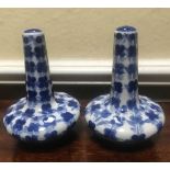 PAIR OF BLUE AND WHITE CONDIMENTS