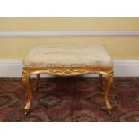 19TH-CENTURY CARVED GILTWOOD STOOL