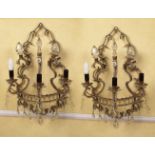 PAIR OF VENETIAN GLASS SCONCES