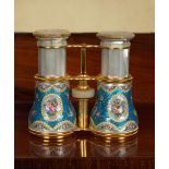 19TH-CENTURY ENAMELLED AND GILDED OPERA GLASSES