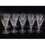10 WATERFORD CRYSTAL SHERRY GLASSES