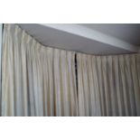 TWO PAIRS OF SILK CURTAINS