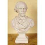 19TH-CENTURY PARIAN BUST OF SHAKESPEARE