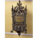 BAROQUE ARMORIAL LEADED GLASS HALL LANTERN