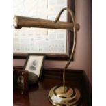 EDWARDIAN BRASS SCHOLAR'S LAMP