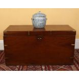 19TH-CENTURY MAHOGANY CAMPAIGN TRUNK