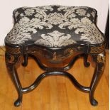 EDWARDIAN 18TH-CENTURY STYLE LACQUERED STOOL