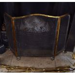 EDWARDIAN 3-FOLD BRASS FIRE SCREEN