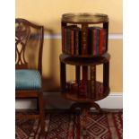 EDWARDIAN MAHOGANY REVOLVING BOOKCASE