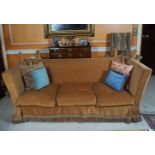 PAIR OF UPHOLSTERED KNOLL SETTEES