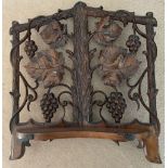 19TH-CENTURY CARVED TABLE BOOKSTAND