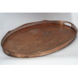 GEORGE III SHEFFIELD GALLERY TRAY