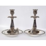 DUBLIN SILVER PLATED CHAMBRE CANDLE STICKS