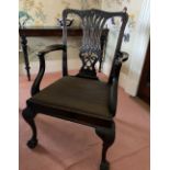 SET OF 8 DUBLIN CHIPPENDALE DINING CHAIRS