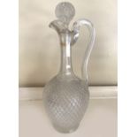 EARLY 19TH-CENTURY CORK GLASS CLARET JUG