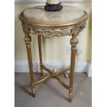 PAIR OF LOUIS XVI STYLE CARVED GILTWOOD TABLES