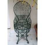 EARLY 20TH-CENTURY WIREWORK CHAIR