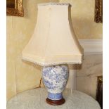 JAPANESE BLUE AND WHITE TABLE LAMP