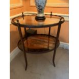 EDWARDIAN MAHOGANY AND SATINWOOD TABLE