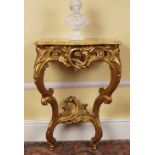 18TH-CENTURY CARVED GILTWOOD CONSOLE TABLE