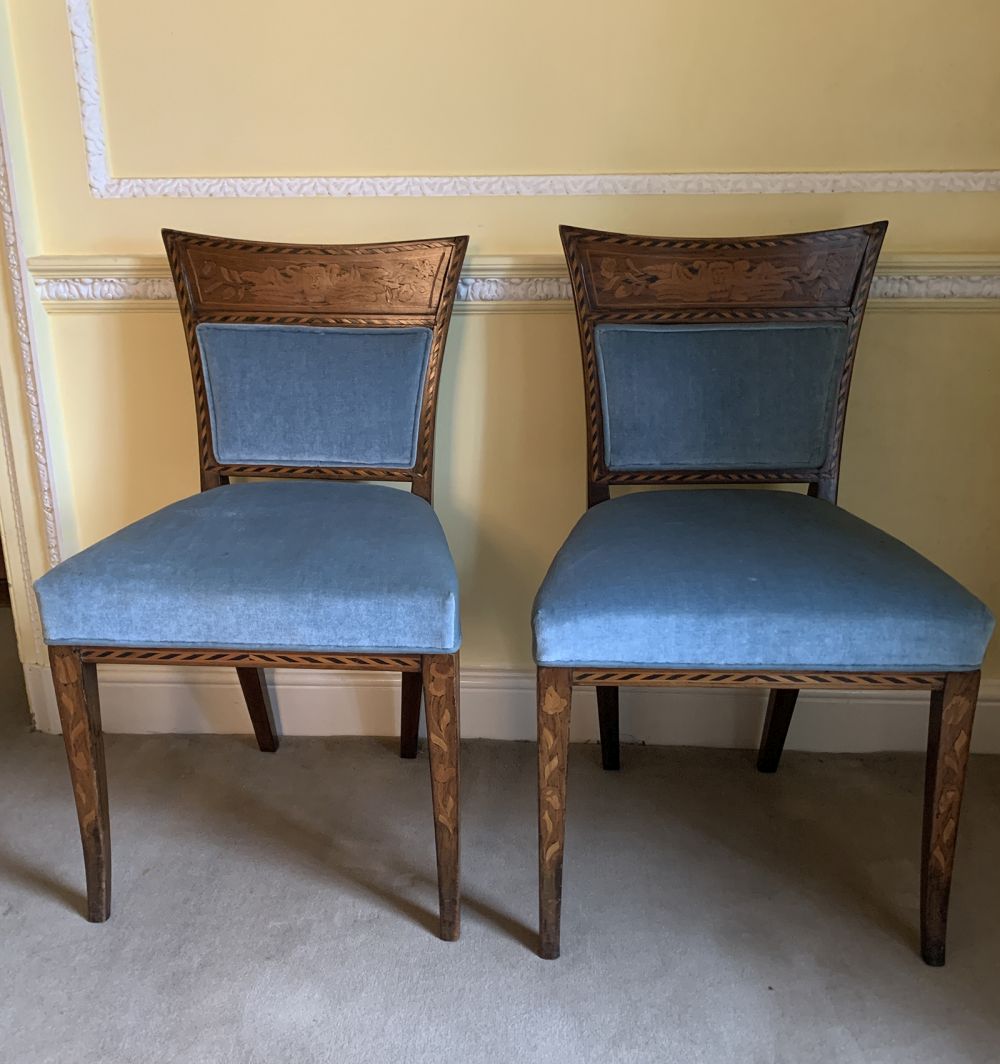 PAIR OF 18TH-CENTURY DUTCH MARQUETRY CHAIRS