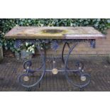 19TH-CENTURY FRENCH WROUGHT IRON GARDEN TABLE