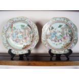 PAIR OF 18TH-CENTURY CHINESE FAMILLE ROSE PLATES