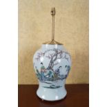 CHINESE PORCELAIN FAMILLE ROSE TABLE LAMP