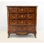 19TH-CENTURY KINGWOOD AND MARQUETRY COMMODE