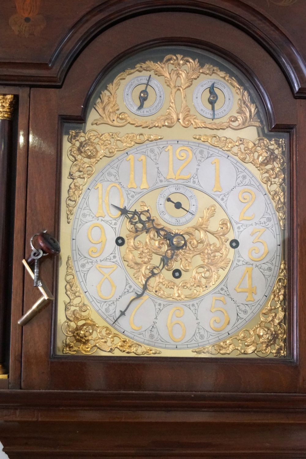 EDWARDIAN MARQUETRY LONG CASE CLOCK - Image 4 of 5