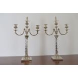 PAIR OF ELKINGTON AND CO SILVERPLATED CANDELABRAS