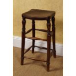 18/19TH-CENTURY OAK TALL STOOL