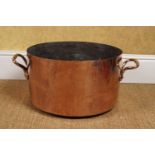 LARGE GEORGIAN COPPER SAUCEPAN