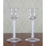 2 IRISH GEORGE III SHERRY GLASSES