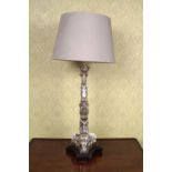 SILVER GILT BRONZE TABLE LAMP