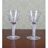 PAIR OF GEORGE III WINE GLASSES