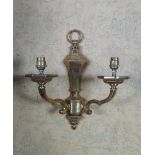 PAIR OF BRASS LIGHTS