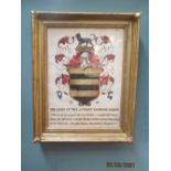 GEORGE III PAINTED ARMORIAL CREST