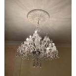 12 BRANCH WATERFORD CRYSTAL CHANDELIER
