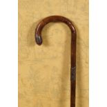 SILVER MOUNTED WALKING CANE