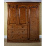 VICTORIAN BURR WALNUT WARDROBE