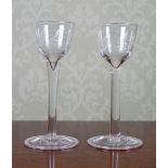 2 IRISH GEORGE III SHERRY GLASSES