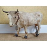 RARE ANTIQUE MODELLED HIDE COVERED COW