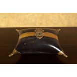 BRASS MOUNTED HORN JEWELLERY BOX