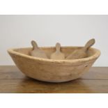 TREEN WARE BUTTER BOWL