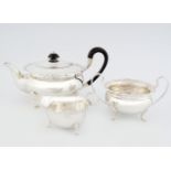 THREE PIECE SILVER TEA SERVICE