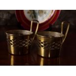 PAIR OF VICTORIAN BRASS HOLDERS