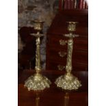 PAIR OF 19TH-CENTURY BRASS CANDLESTICKS