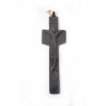 LATE 19TH-CENTURY CARVED WOOD PENAL CROSS